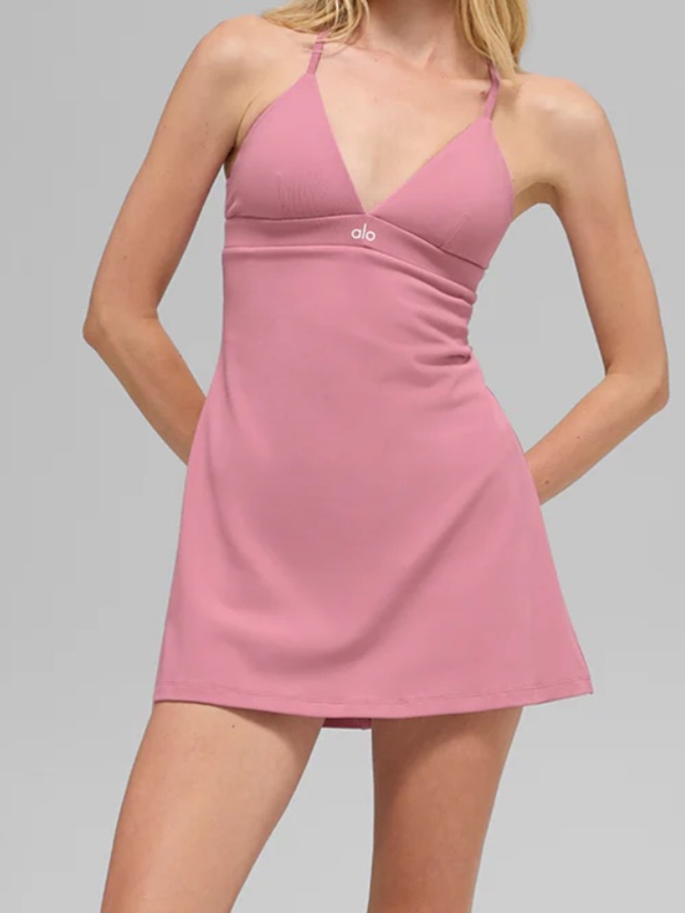 ALO Yoga Airbrush Splendor Dress - XS - Pink Wild Rose